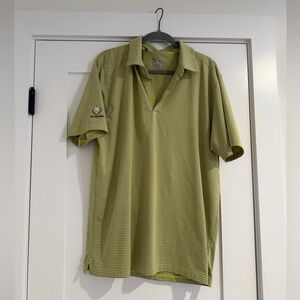 The Plantation Under Armour Yellow and Grey Striped Men's Polo Shirt